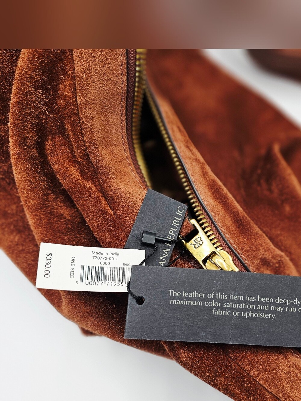 Banana Republic Cognac Suede Leather Hobo Bag - Picture 4 of 14